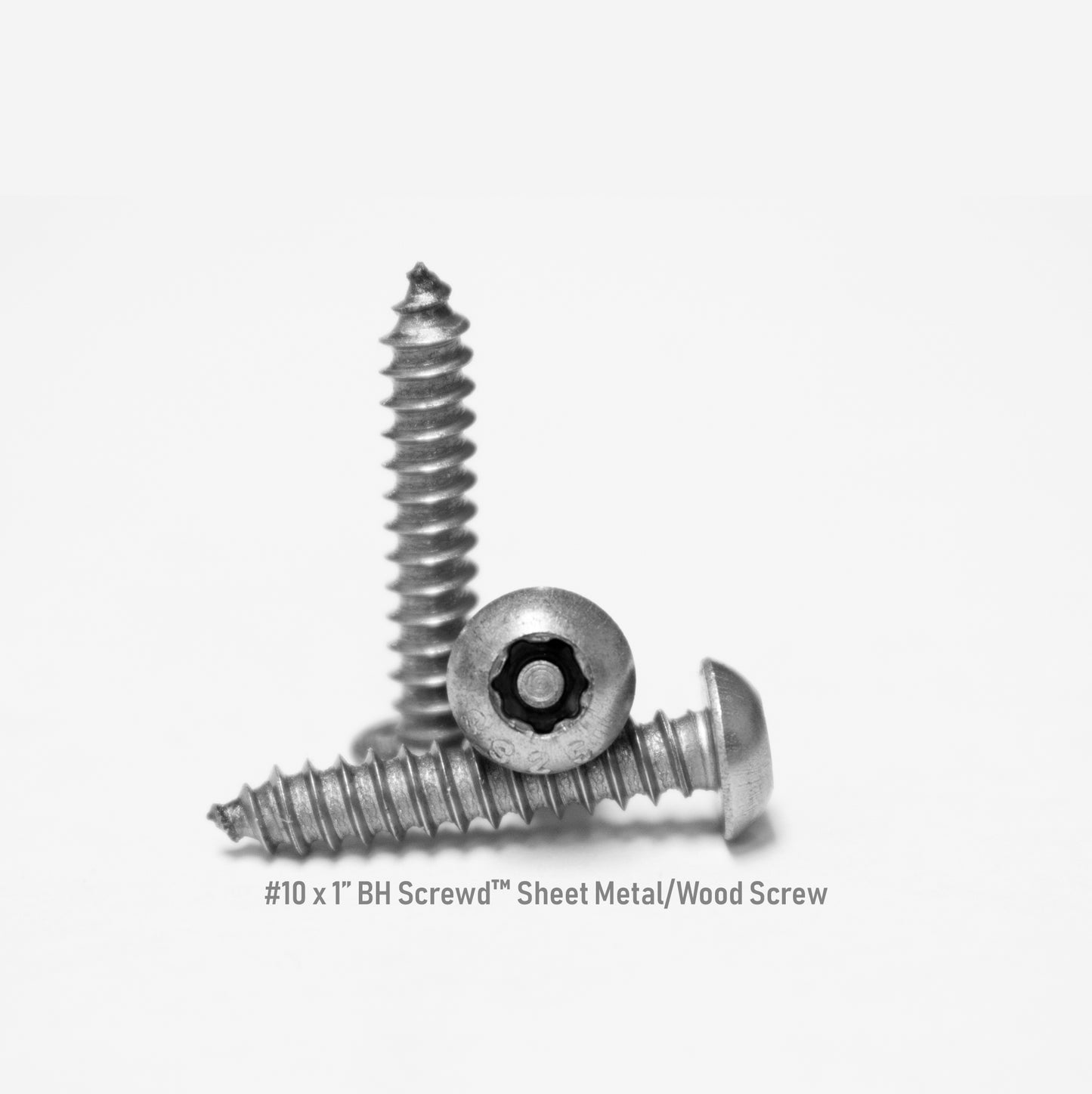 #10 x 1" Button Head Screwd® Security Sheet Metal/Wood Screw Made out of Stainless Steel