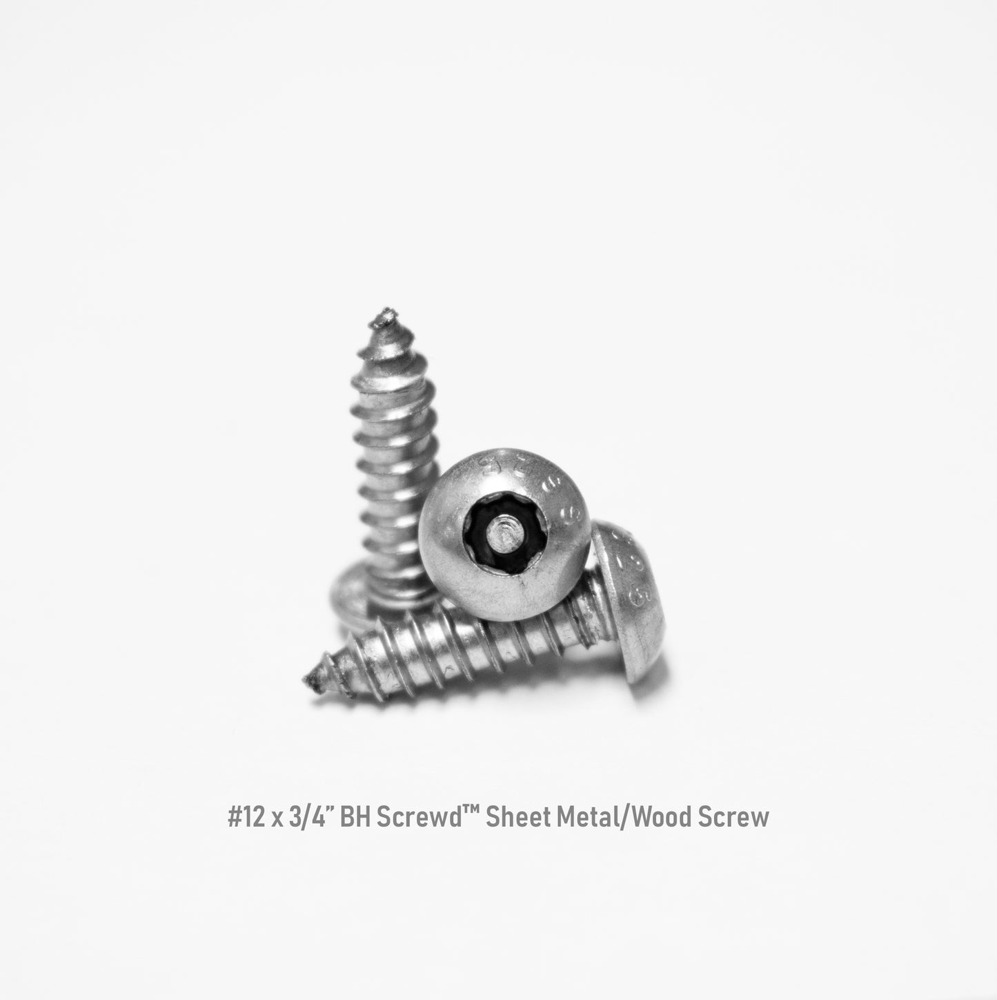 #12 x 3/4" Button Head Screwd® Security Sheet Metal/Wood Screw Made out of Stainless Steel