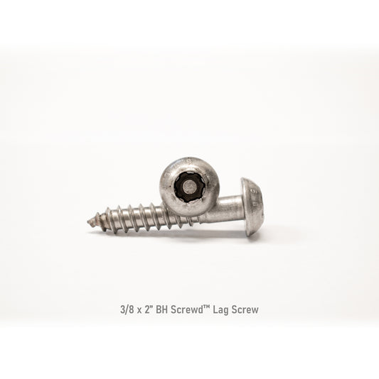 3/8-7 Button Head Screwd® Security Lag Screws