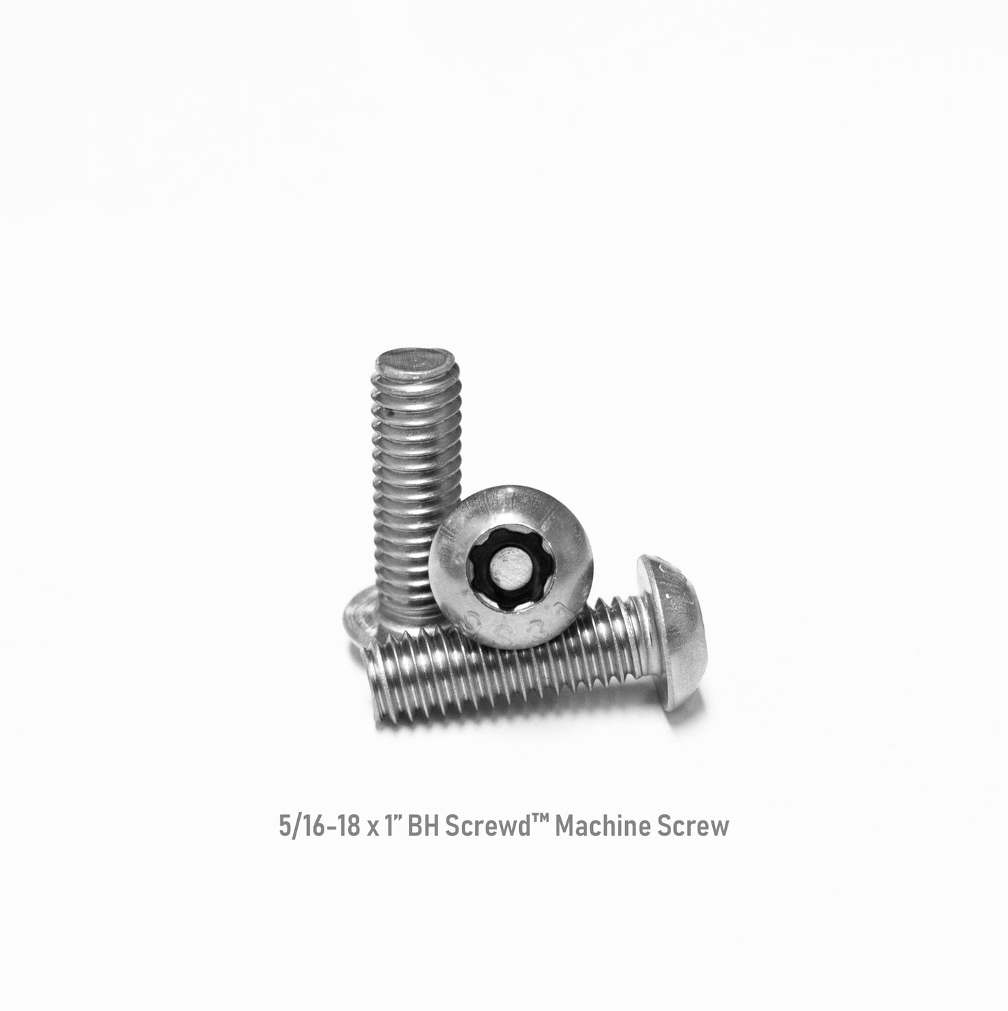 5/16-18 x 1" Button Head Screwd® Security Machine Screw Made out of Stainless Steel