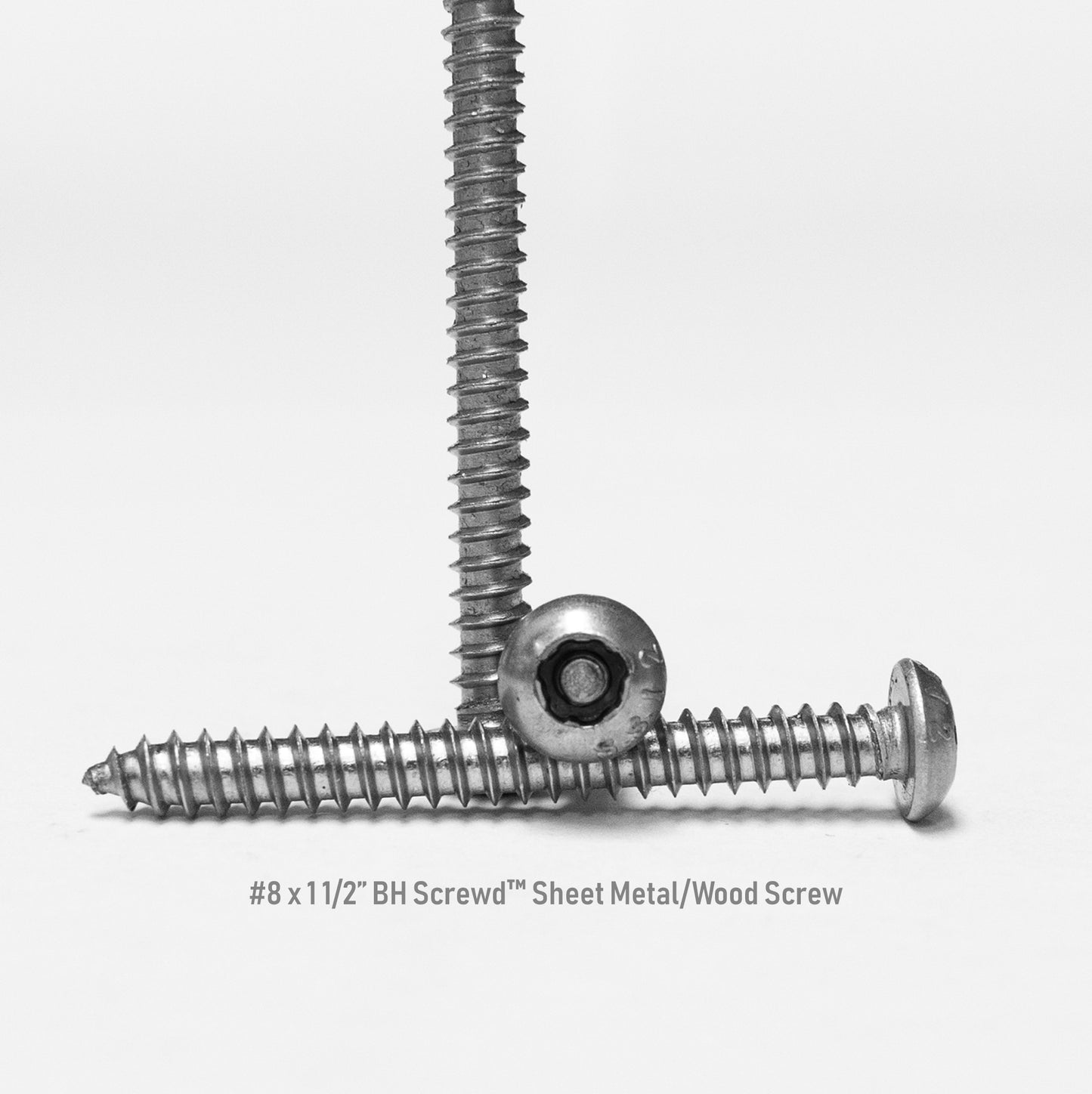 #8 x 1 1/2" Button Head Screwd® Security Sheet Metal/Wood Screw Made out of Stainless Steel