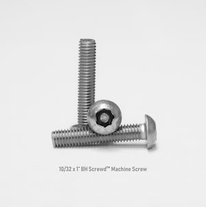 10-32 x 1" Button Head Screwd® Security  Machine Screw Made out of Stainless Steel