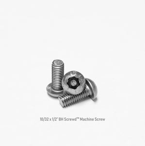 10-32 x 1/2" Button Head Screwd® Security  Machine Screw Made out of Stainless Steel