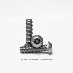 1/4-20 x 1" Button Head Screwd® Security  Machine Screw Made out of Stainless Steel