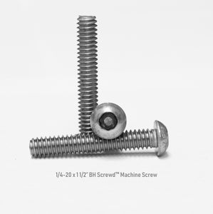 1/4-20 x 1 1/2" Button Head Screwd® Security  Machine Screw Made out of Stainless Steel