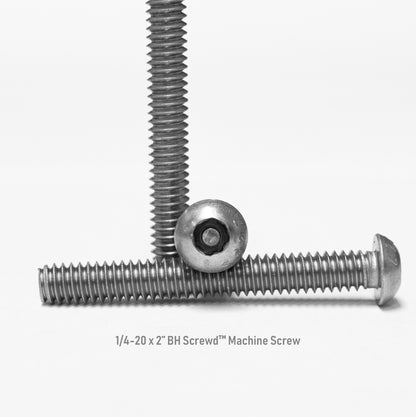 1/4-20 x 2" Button Head Screwd® Security  Machine Screw Made out of Stainless Steel