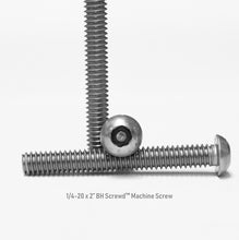 Load image into Gallery viewer, 1/4-20 x 2&quot; Button Head Screwd® Security  Machine Screw Made out of Stainless Steel