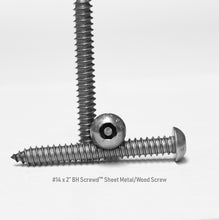 Load image into Gallery viewer, #14 x 2&quot; Button Head Screwd® Security Sheet Metal/Wood Screw Made out of Stainless Steel