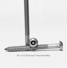 Load image into Gallery viewer, #14 x 2 1/2&quot; Button Head Screwd® Security Sheet Metal/Wood Screw Made out of Stainless Steel