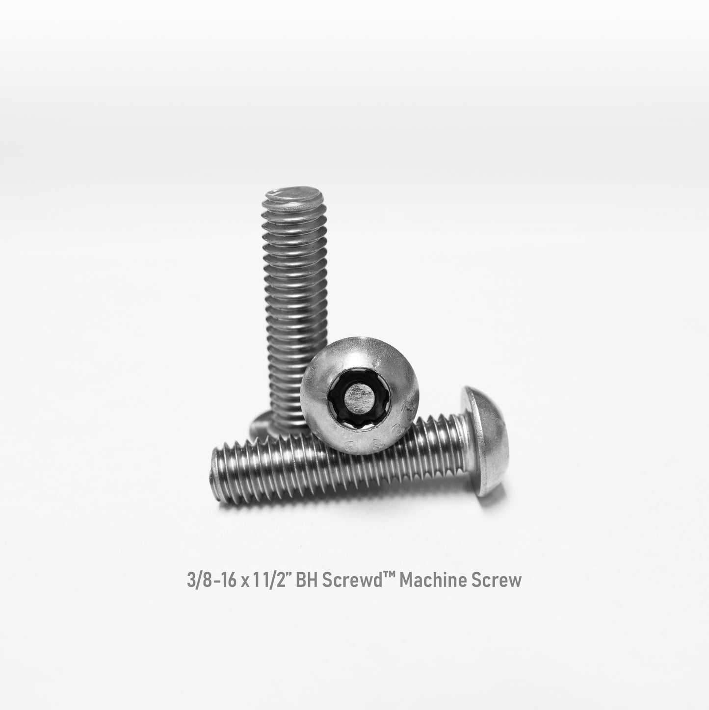 3/8-16 x 1 1/2" Button Head Screwd® Security  Machine Screw Made out of Stainless Steel