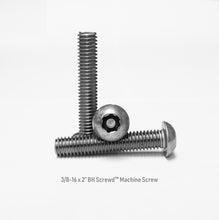 Load image into Gallery viewer, 3/8-16 x 2&quot; Button Head Screwd® Security  Machine Screw Made out of Stainless Steel