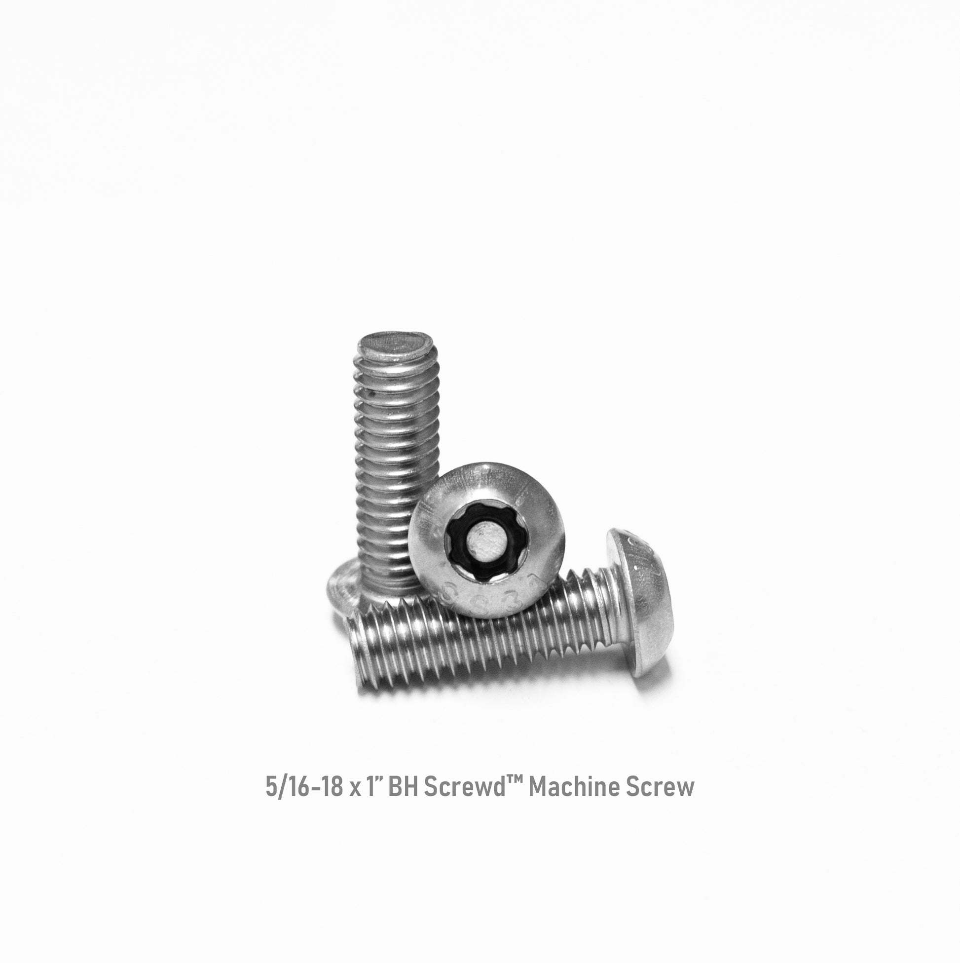 5/16-18 x 1" Button Head Screwd® Security  Machine Screw Made out of Stainless Steel