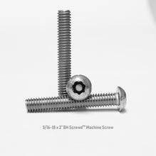 Load image into Gallery viewer, 5/16-18 x 2&quot; Button Head Screwd® Security  Machine Screw Made out of Stainless Steel