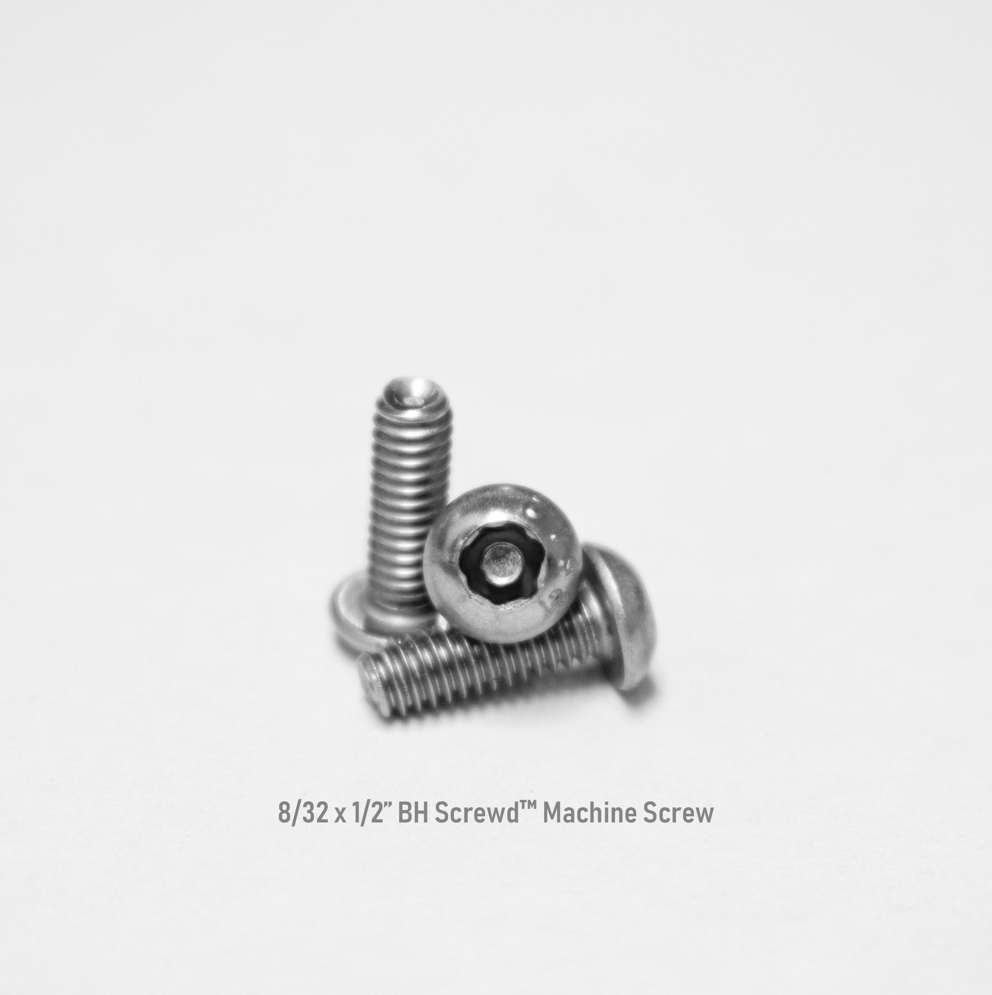 8-32 x 1/2" Button Head Screwd® Security  Machine Screw Made out of Stainless Steel