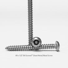 Load image into Gallery viewer, #8 x 1 1/2&quot; Button Head Screwd® Security Sheet Metal/Wood Screw Made out of Stainless Steel