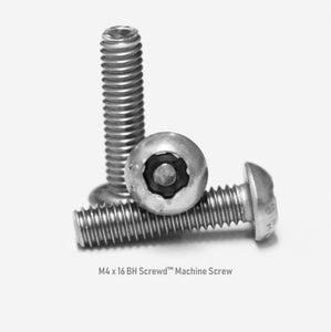 M4 x 16 Button Head Screwd® Security Metric Machine Screw Made out of Stainless Steel