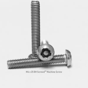 M4 x 25 Button Head Screwd® Security Metric Machine Screw Made out of Stainless Steel