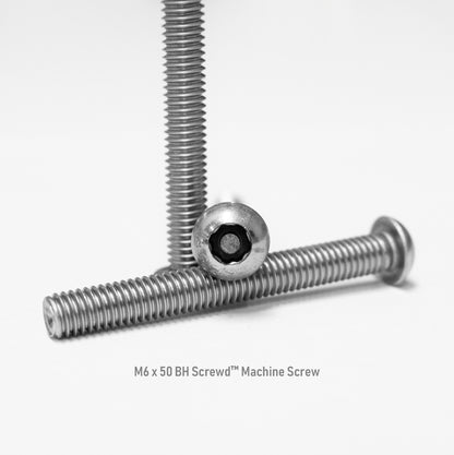 M6 x 50 Button Head Screwd® Security Metric Machine Screw Made out of Stainless Steel
