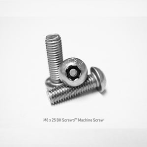 M8 x 25 Button Head Screwd® Security Metric Machine Screw Made out of Stainless Steel