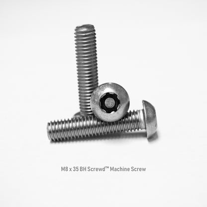 M8 x 35 Button Head Screwd® Security Metric Machine Screw Made out of Stainless Steel